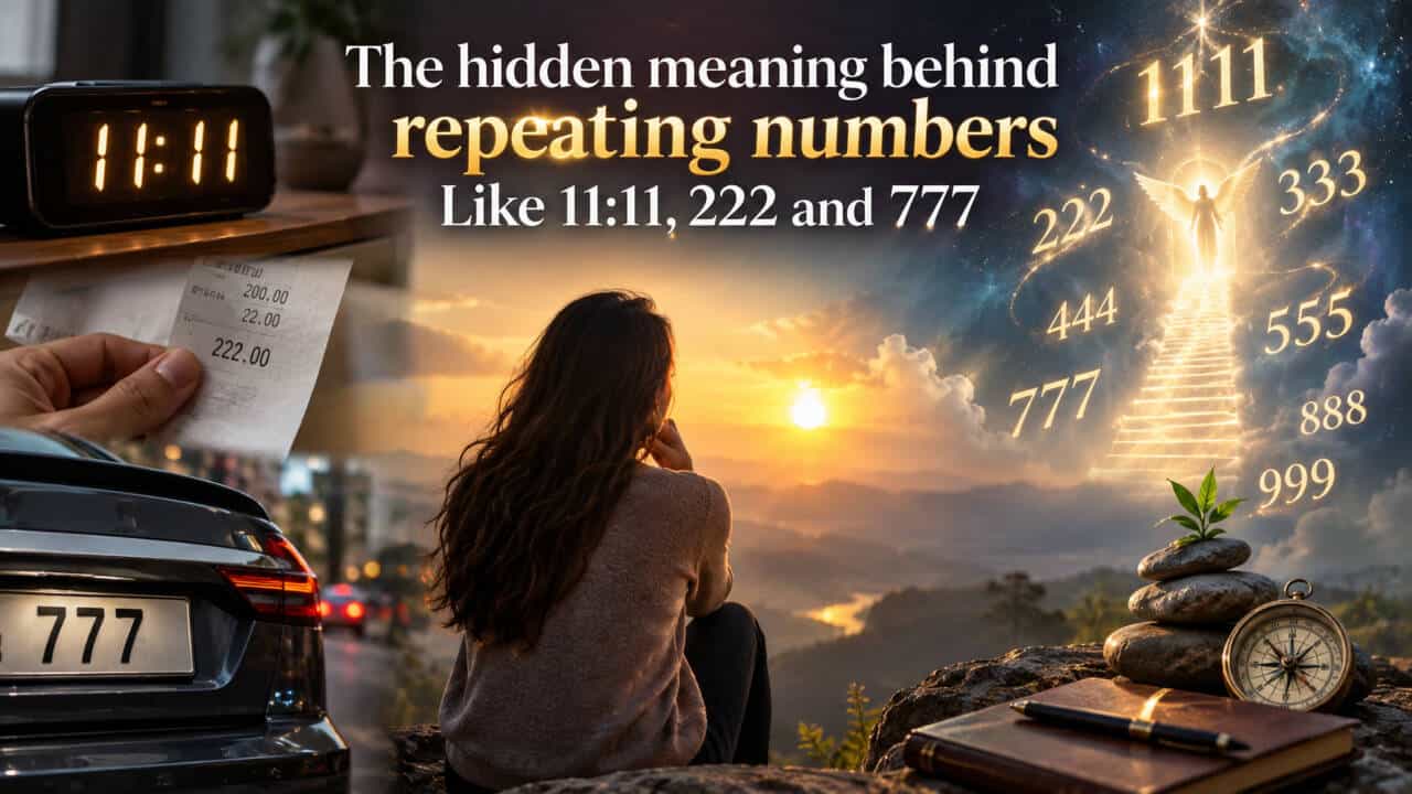 दोहराए गए नंबरों जैसे 11:11, 222 और 777 के छिपे हुए अर्थ को समझना