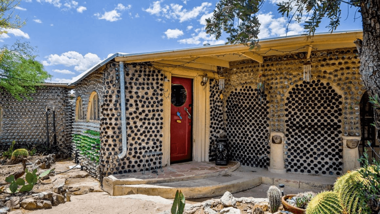 Tucson Couple Turns Discarded Bottles into Unique 2,700-Sq-Ft Home
