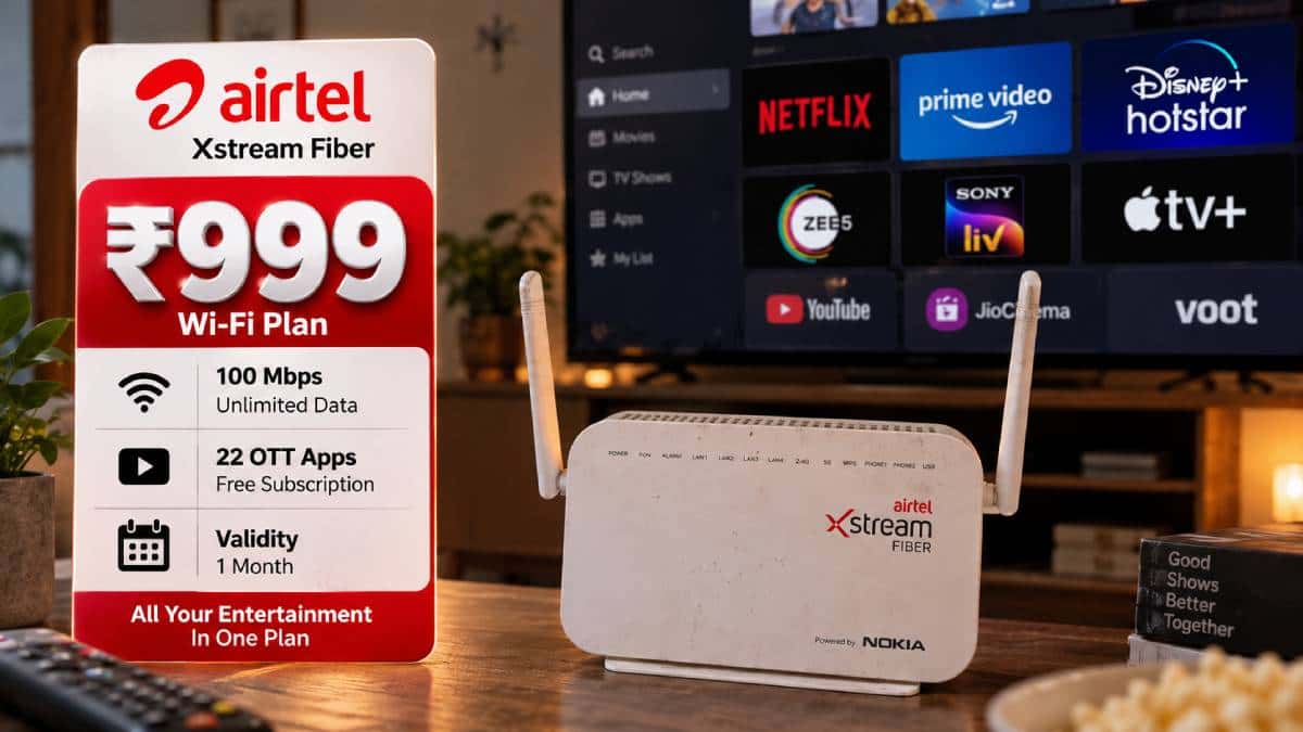 Airtel's ₹999 Plan Offers Unlimited Data and OTT Benefits