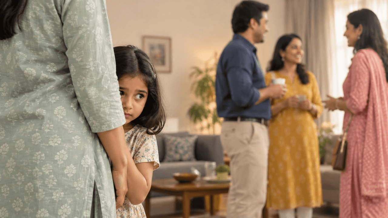 Children Hiding Behind Parents May Not Be Shy: Insights on Social Behavior