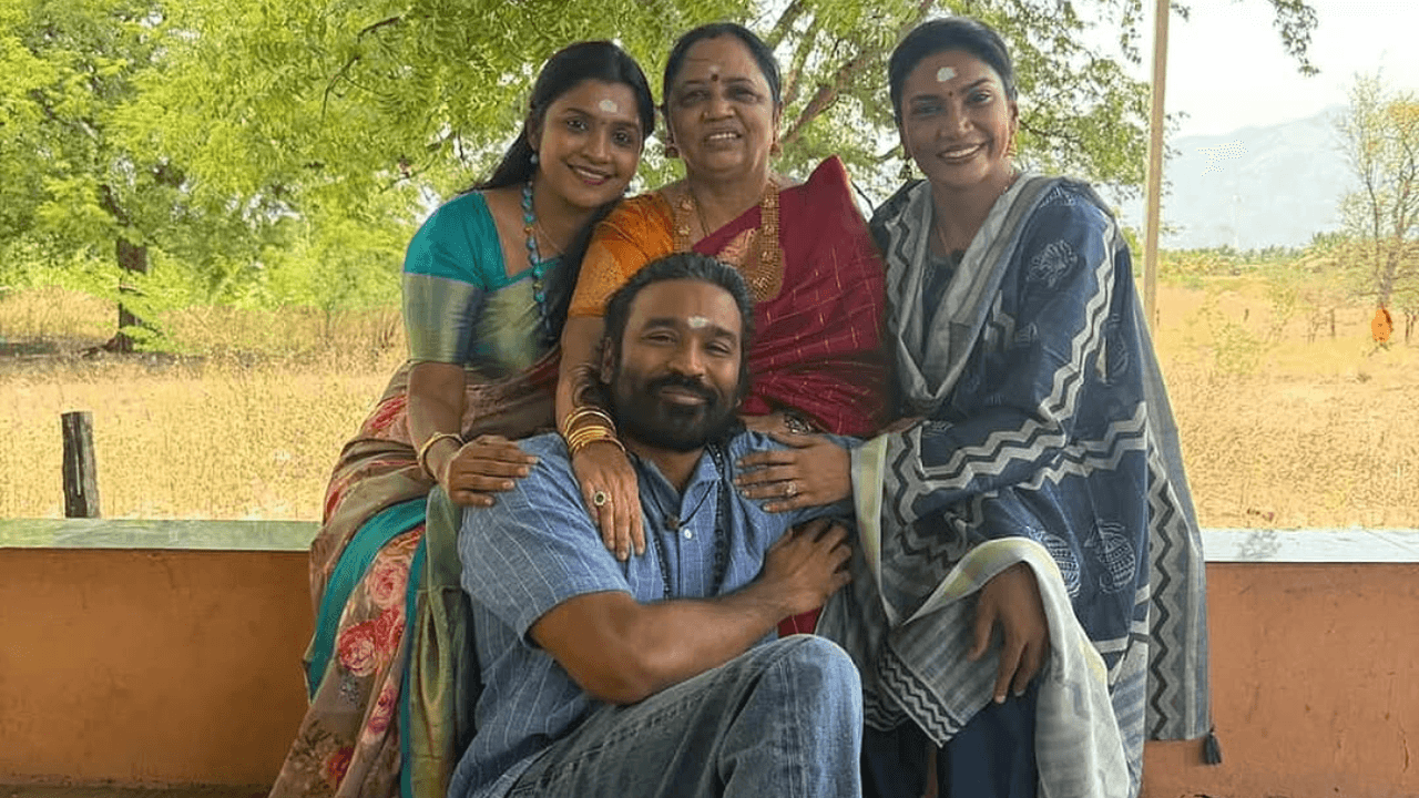 Dhanush Shares Adorable Family Picture with Mother and Sisters