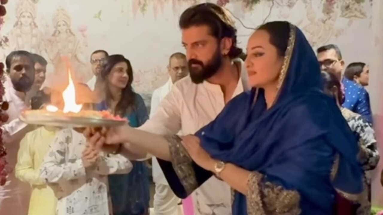 सोनाक्षी सिन्हा और ज़हीर इकबाल ने पिछले ट्रोलिंग के बीच गणपति आरती वीडियो साझा किया