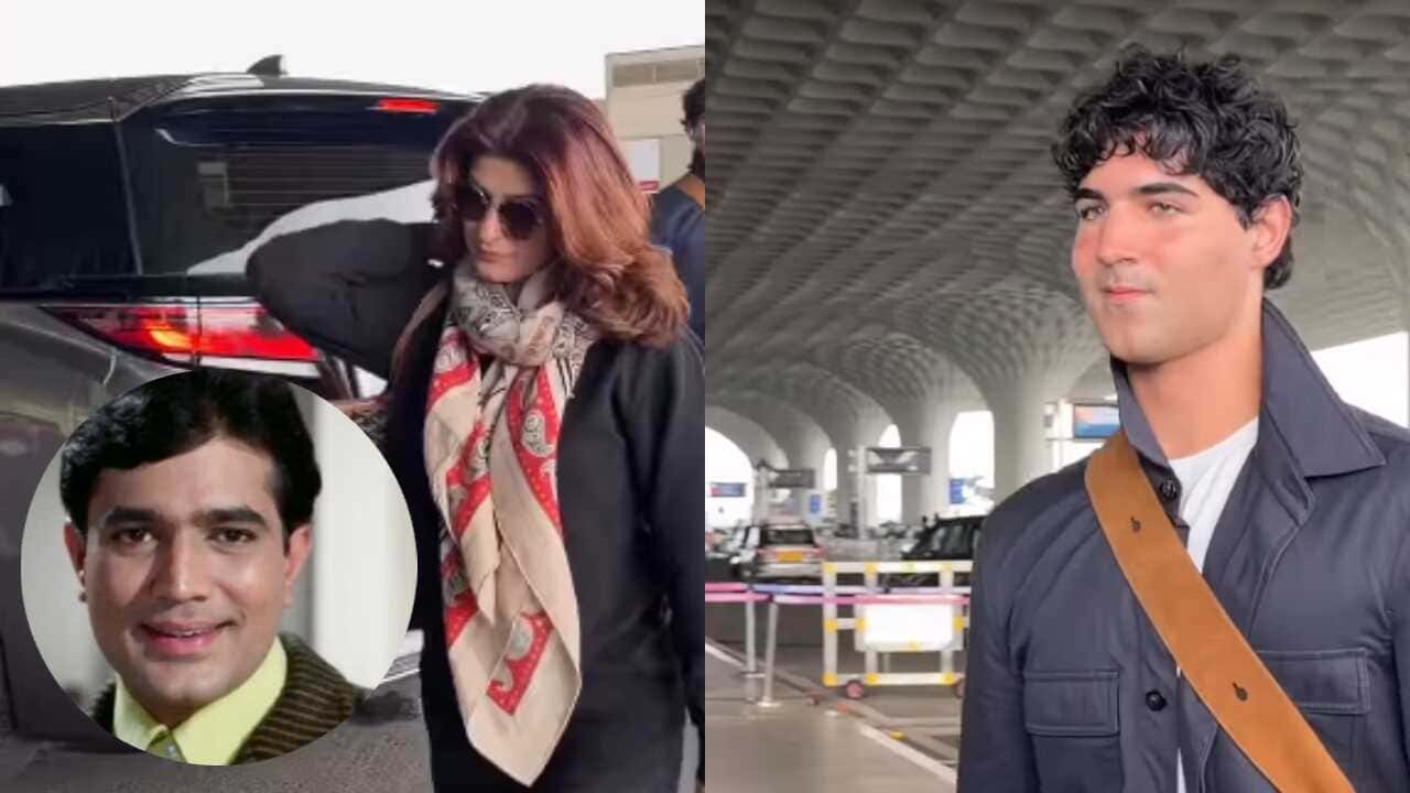 Aarav Bhatia Spotted with Twinkle Khanna and Nitara at Mumbai Airport
