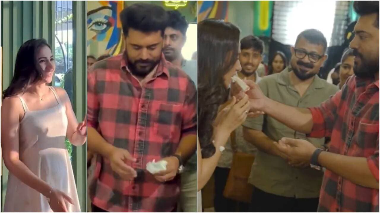 'Bethlehem Kudumba Unit' Star Nivin Pauly Welcomes Rukmini Vasanth with Mysore Pak