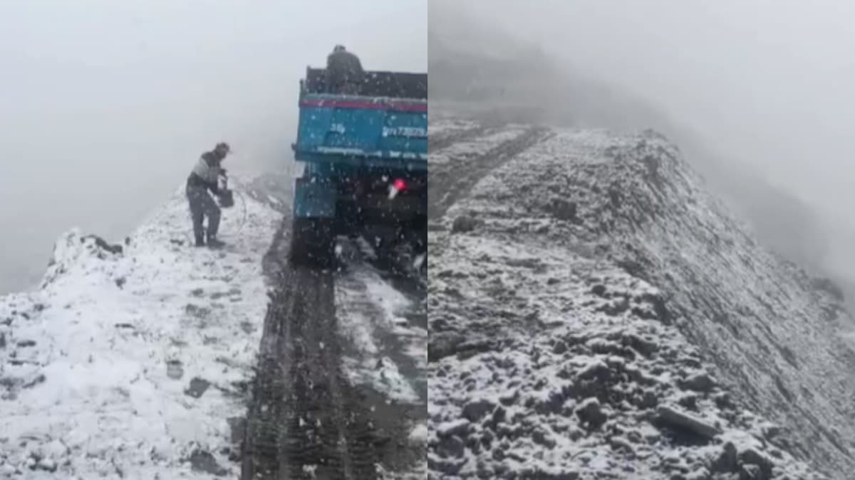 कश्मीर के गुरेज घाटी में सीजन की पहली बर्फबारी